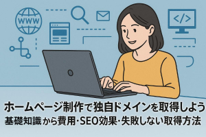 ホームページ制作で独自ドメインを取得する基礎から費用・SEO効果・失敗しない取得方法まで徹底解説